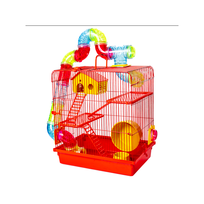 gaiola para hamster vermelha