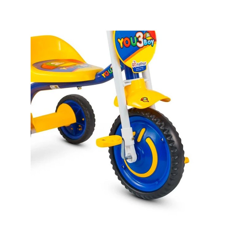 Triciclo Nathor Motoca Masculina Azul Bicicleta Infantil